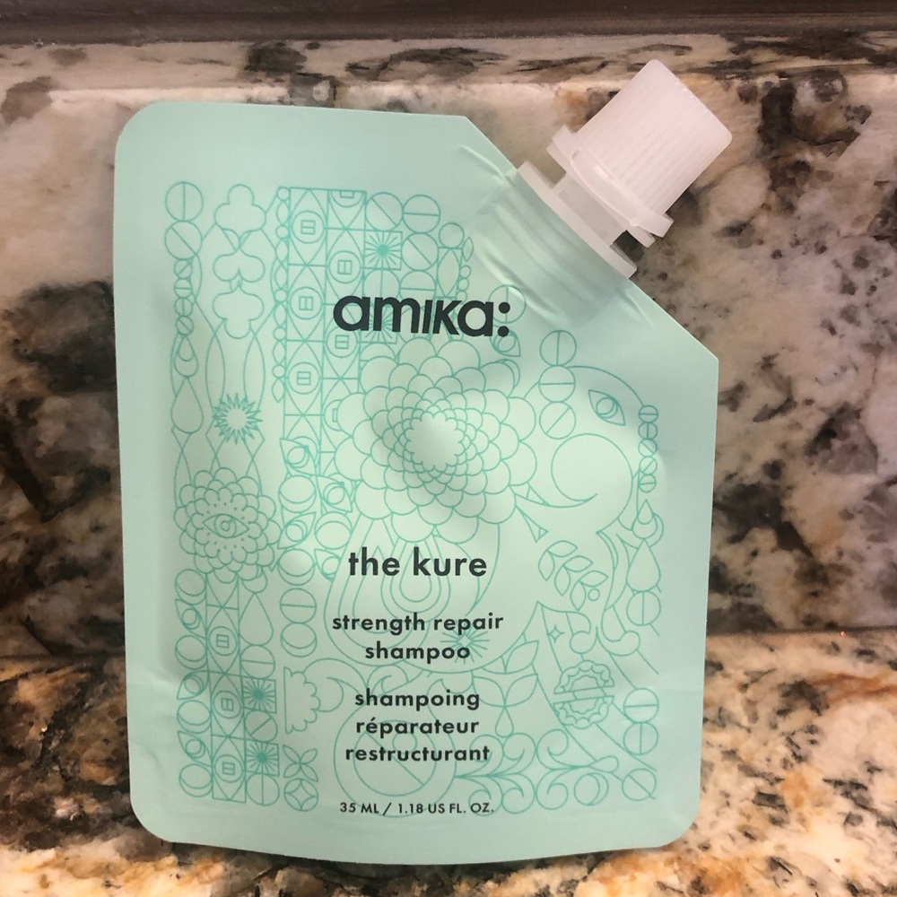 Amika Travel Size 35 mL The Kure Strength Repair Shampoo for Damaged Hair No Box
